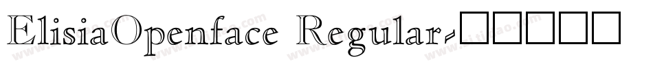 ElisiaOpenface Regular字体转换